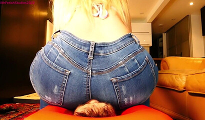 Jeansitting Butt Crush By Blonde Russian - Filth Fetish Studios Clips4Sale