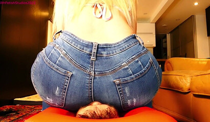 Jeansitting Butt Crush By Blonde Russian - Filth Fetish Studios Clips4Sale