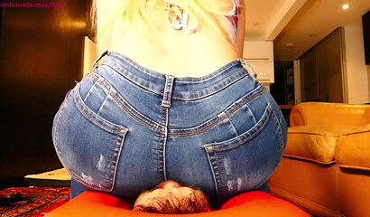 Jeansitting Butt Crush By Blonde Russian - Filth Fetish Studios Clips4Sale