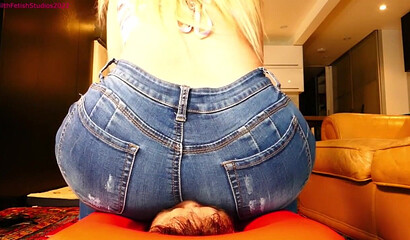 Jeansitting Butt Crush By Blonde Russian - Filth Fetish Studios Clips4Sale