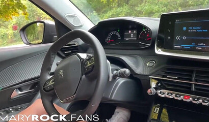 Hot big dick in the ass of virgin. Outdoor sex in the car