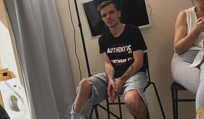 "Fucking make-up artist" backstage film _ orgy 3 girls and a guy _ part one _ NIGONIKA PORN