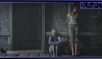 Two big dicks fuck one beautiful Asian woman with big natural breasts